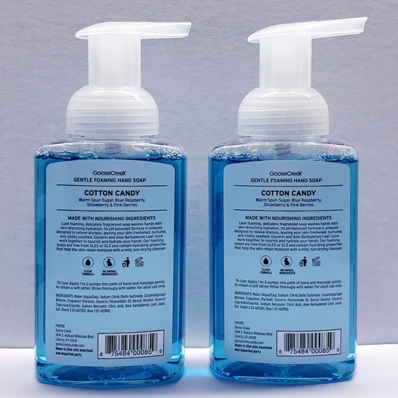 Goose Creek COTTON CANDY Gently Foaming Hand Soap, 9.1 fl oz(2 pack) - Picture 3 of 4